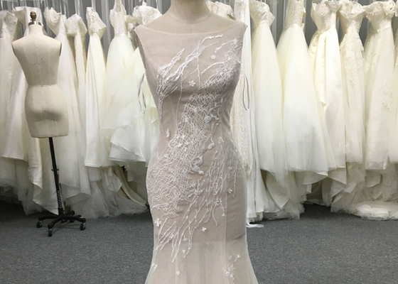 Lace Slim Elegant Mermaid Style Wedding Dress For Bridal Embroidery Decoration