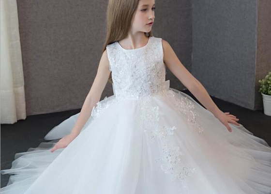 First Communion Party Childrens Flower Girl Dresses For Older Girl Lovely Tulle