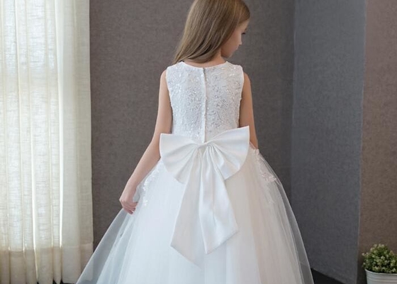 First Communion Party Childrens Flower Girl Dresses For Older Girl Lovely Tulle