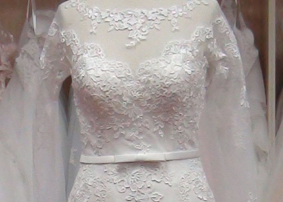Bridal Long Sleeve Mermaid Style Wedding Dresses / Sexy Satin Mermaid Wedding Dress