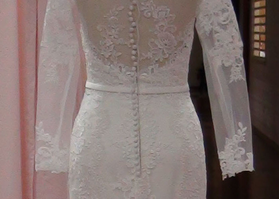 Bridal Long Sleeve Mermaid Style Wedding Dresses / Sexy Satin Mermaid Wedding Dress