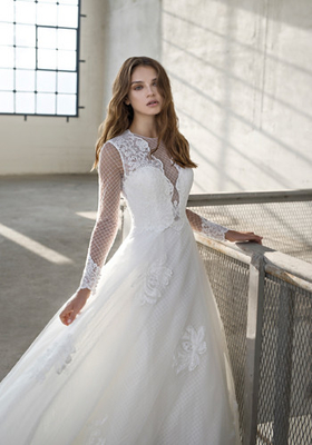 Mesh Tulle Lace Small Train Ivory Female Wedding Dress Plus Size Zipper Back