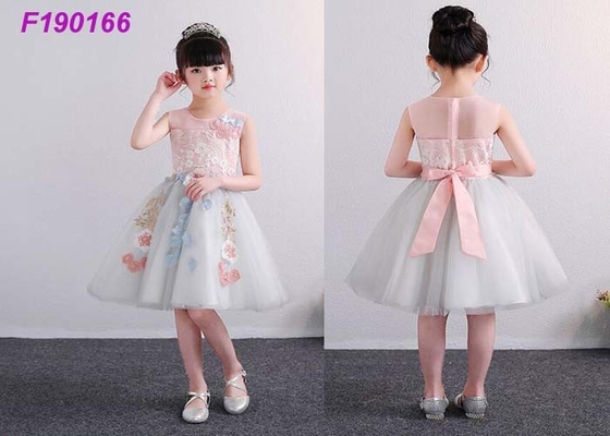 Vestiti dalla ragazza di fiore dei bambini unici del boutique per 100-110cm 2 anni elettricità statica dei bambini di anti