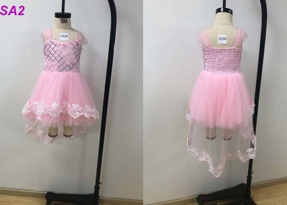 Vestiti dalla ragazza di fiore dei bambini rosa dell'abito di estate per multi colore della festa nuziale facoltativo