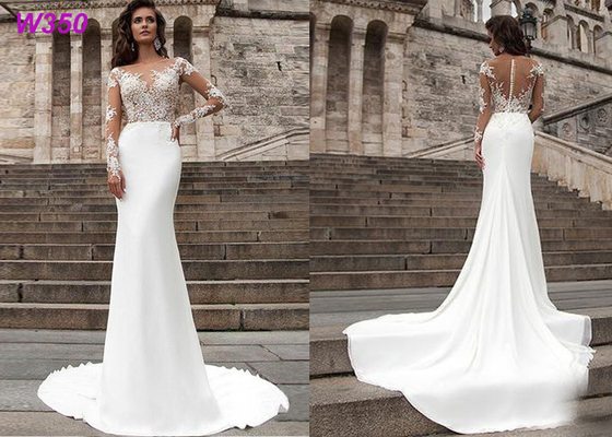 Tiri la serie in secco abbottonano l'abito nuziale della Turchia 2019 della Boemia posteriori della sirena del vestito da sposa